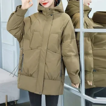 2021 Нова дамско яке с памучна подплата, корейската версия на дебелото свободна модерен яке с памучна подплата, младежта яке с подплата