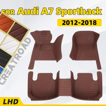 Автомобилни постелки по поръчка за AUDI A7 2012 2013 2014 2015 2016 2017 2018, автомобилни накладки за краката, авто килим, аксесоари за интериора