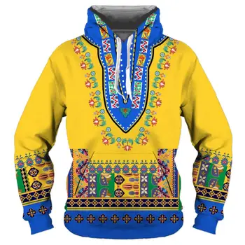 Мъжки/дамски модни африкански народни качулки на поръчка с 3D принтом, мъжки hoody, пуловер Унисекс, ежедневни яке