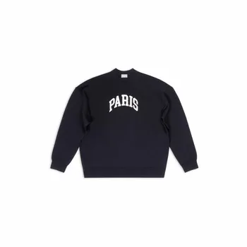 Най-високата степен на лукс Париж Лимитированная бродерия на лого Женски мъжки пуловер пуловер извънгабаритни мъжки улични пуловери