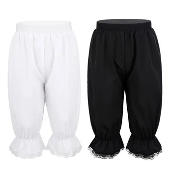 Панталони с фенерчета, дантелени панталони от пет части, пролетно-летни дамски панталони свободно намаляване в европейския и американския стил, обикновена дантелени панталони свободно намаляване на