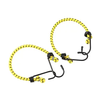 6 бр. Риболовен походный еластичен кабел за пътуване на открито Въже с куки в двата края на Каишка за опаковане на багаж бънджи кабел
