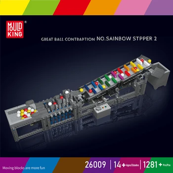 MOULD KING 26009 с Преливащи се цветове на степер творчески образователни играчки Моторизованная модел Градивни елементи за момчета Монтажни тухли, подаръци за деца