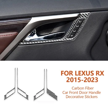 За Lexus RX RX300 2015-2023 Въглеродни Влакна Автомобили Дръжката на Входната Врата Декоративна Рамка Стикер Аксесоари за Интериора на Колата Para Vehículos