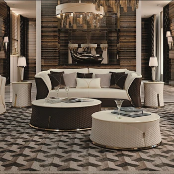 Италиански модерен дизайн, може да се създаде кожен диван, луксозно обзавеждане за дневна, 3-местен диван chesterfield lounge