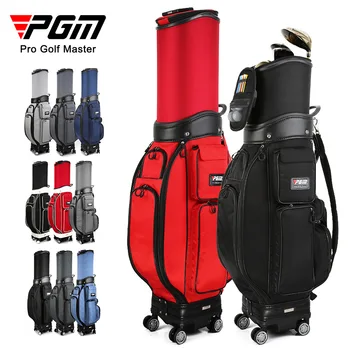 Стандартна чанта за голф PGM, Дължината на Чантата за голф, Двойна Бейзболна Шапка с Дождевиком, Мъжки Найлонова Скоба, Помещение за топката QB061