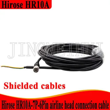 Съвместим HIKROBOT Hirose HR10A-6 щифта кабел за авиаголовки MV-ACC-01-2102 екраниран кабел 0.5 m 1 m 2 m, 3 m, 5 m 8 m 10 м 15 м