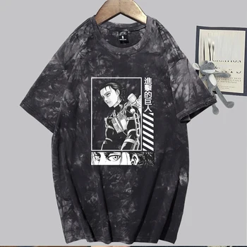 Тениска Attack on Титан Эрен Джегер, мъжки забавни тениски с аниме, градинска дрехи, унисекс, хип-хоп блузи, мъжки